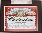 Metalen wandplaat Budweiser 41 x 32 cm
