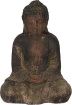 Zwarte buddha zittende buddha