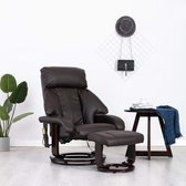 Massagestoel verstelbaar kunstleer bruin