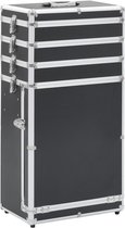 Make-up trolley aluminium zwart