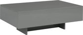 Salontafel 85x55x31 cm MDF hoogglans grijs