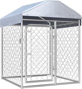 Hondenkennel voor buiten met dak 100x100x125 cm
