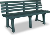 Tuinbank - Kunststof - Groen - 145,5 x 49 x 74 cm - Weerbestendig