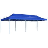 Vouwtent pop-up - Staal - Blauw - 9 x 3 x 3,15 m