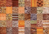 Stone Wood Brick Texture Photo Wallcovering
