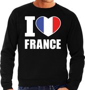 I love France supporter sweater / trui voor heren - zwart - Frankrijk landen truien - Franse fan kleding heren M