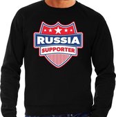Rusland / Russia schild supporter sweater zwart voor heren S