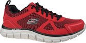 Skechers Track-Bucolo 52630-RDBK, Mannen, Rood, Sportschoenen maat: 40 EU