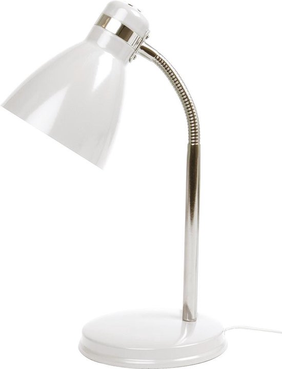 Leitmotiv Study bureaulamp - flexibele arm - 38 cm hoog - E27 - modern - wit