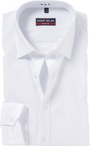 MARVELIS body fit overhemd - mouwlengte 7 - wit - Strijkvriendelijk - Boordmaat: 44