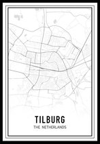 City Map Tilburg A0 stadsposter