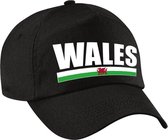 I love Wales supporters pet zwart voor jongens en meisjes - Verenigd Koninkrijk landen baseball cap - supporter accessoire