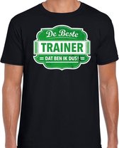 Cadeau t-shirt voor de beste trainer zwart voor heren S