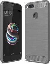 Asus Zenfone Max (ZB555KL) - Geborstelde TPU Cover - Grijs