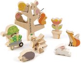 Tender Toys Arbre empilable avec des Animaux en bois Junior 16 pièces