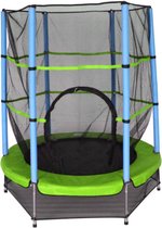 Amigo Trampoline - met veiligheidsnet - Groen - 139cm - incl minivoetbal