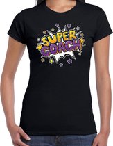 Super coach cadeau t-shirt zwart voor dames XL