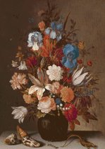 MyHobby Borduurpakket – Stilleven met bloemen (Van der Ast) 50×70 cm - Aida stof 5,5 kruisjes/cm (14 count)
