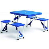 Picknicktafel campingtafel - opvouwbaar inklapbaar - voor 4 personen - blauw