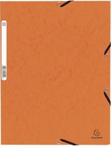 50x Elastomap met 3 kleppen in glanskarton 355gm² - A4, Oranje