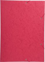 5x Elastomap met 3 kleppen in glanskarton 600gm² - A3, Rood