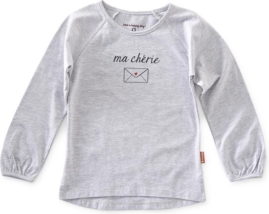 Little Label Meisjes t-shirt lange mouw - grijs - Maat 92 | bol.com