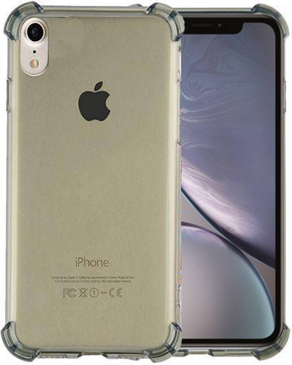 Backcover Shockproof TPU 1.5mm Apple iPhone Xs Max Transparant Zwart