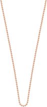 More Coins - Stalen rose plated muntketting 80 cm