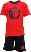 FEYENOORD Shortama 2 delig Maat 164-170 - Rood/Zwart