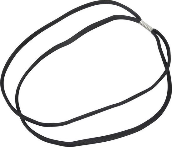 5x Dubbel sport haarbanden zwart - Sport haarband - Voetbal elastiek - Haar... | bol.com