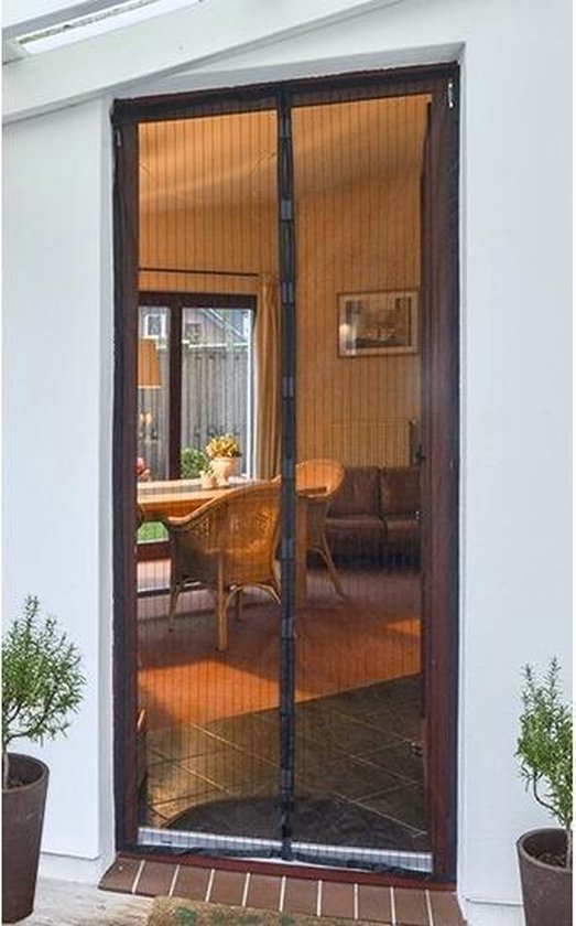 2x Lamellen hor / deurhor tegen 210 x 100 cm - Stuks opzet insectenhor voor... bol.com