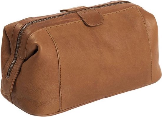 Chesterfield Vince Leren Toilettas L - Cognac