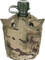 Cantine en plastique MFH US Army, 1 litre, pochette, camouflage opération, sans BPA