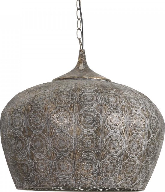Light & Living Hanglamp Emine - Bruin - 43.5x43.5x40.5cm - Modern - Hanglampen Eetkamer, Slaapkamer, Woonkamer