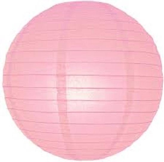 5 x Lampion licht roze 25 cm