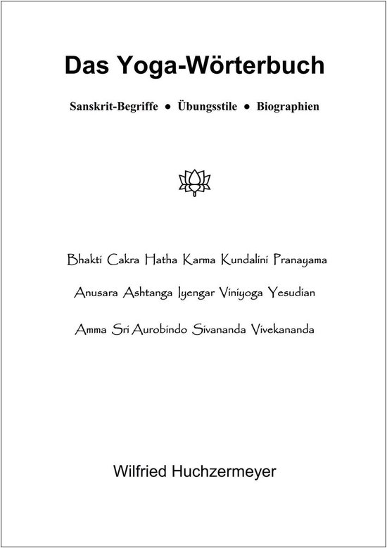 Das Yoga-Wörterbuch - cover