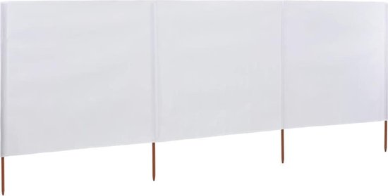 wij Kikker Zullen Windscherm 3-panelen 400x120 cm stof wit | bol.com