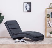 Chaise longue kunstsuéde grijs