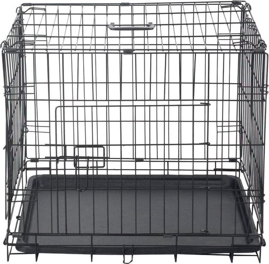 Hondenbench  2 deurs – Zwart – 77 x 47 x 55 cm