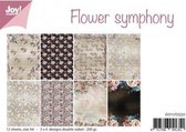 Joy!Crafts Papierset - A4 - 3x4 tweezijdige designs - Flower symphon