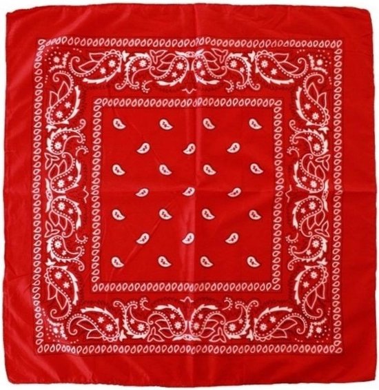 Markeer piek aan de andere kant, 4x Rode boeren bandana zakdoeken - Boer verkleed zakdoek - Boeren zakdoeken  4 stuks | bol.com