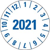 Keuringssticker 2021 voor ziekenhuizen en lab, Ø 25 mm, 105/boekje