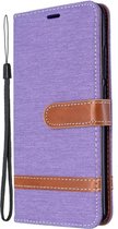 Xiaomi Mi Note 10 Hoesje - Denim Book Case - Lila