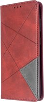 Samsung Galaxy S20 Hoesje - Geometric Book Case - Rood