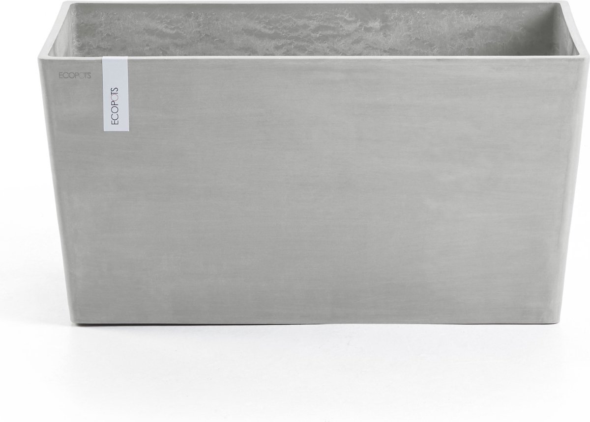 Ecopots Planter Paris 80 - White Grey - 80,3 x 38 x H40,5 cm