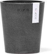 Ecopots Morinda Orchid 11 - Dark Grey - Ø11 x H12,5 cm - Ronde donkergrijze bloempot / plantenpot met waterreservoir