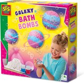 SES - Bombes de bain Galaxy - mélangez vos eigen couleurs - couleurs vives et parfums merveilleux - avec sac de rangement