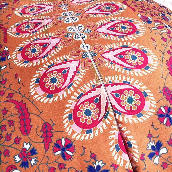JJ. Accessoires geometrische kussensloop 80 x 80 cm ronde