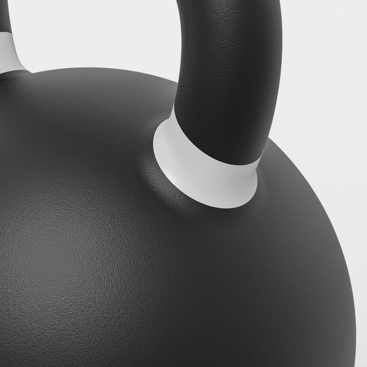 ZEUZ Kettlebell 40 KG – Gewichten voor Fitness & CrossFit - Conditie & Krachttraining – Gietijzer – Wit – foto 4