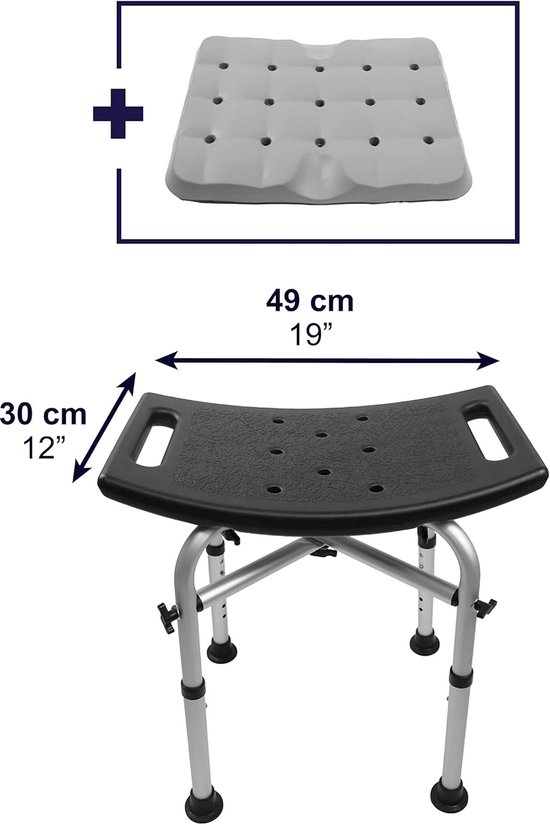 Douchekruk Hoog Verstelbaar (150 kg) met Dubbel Versterkte Dwarsbalk en